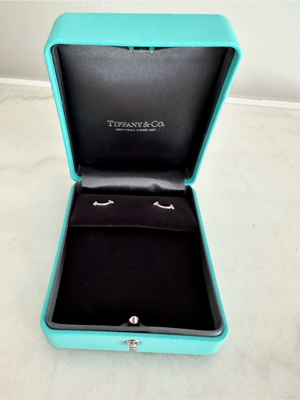 Tiffany & Co. Smile Diamond Earrings 18k white gold